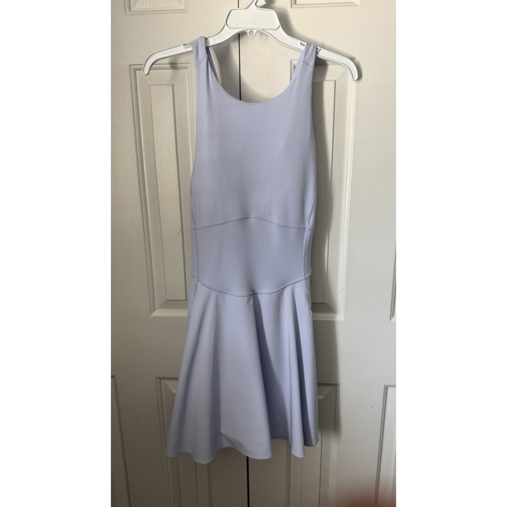 Lululemon Women's Criss Cross Back with Bra Pads Tennis Dress Light Blue Size 14